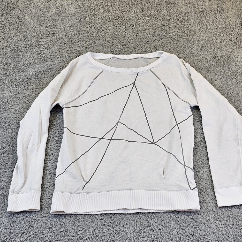 Lululemon Sweatshirt Womens Small Long Sleeve‎ Crewneck Geometric Lines Pullover